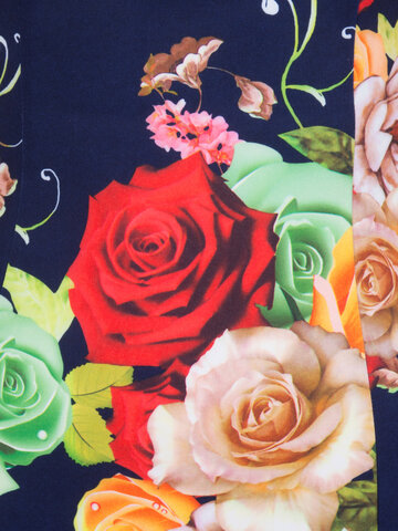 Potešte sa týmto kúskom Dedoles Retro pin up šaty s rukávom Farebné ruže